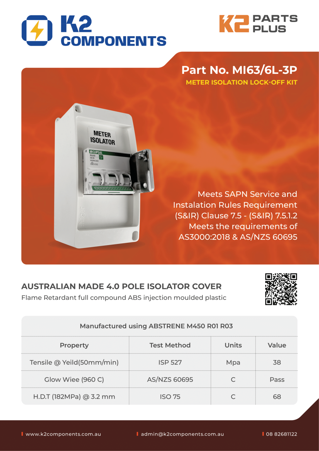 Meter Isolator Lock-off Kit MI63/6L-3P