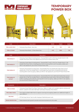 Temporary Site Power Boards